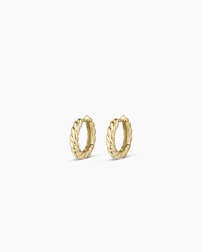 Gorjana 14k Gold Crew Helium Huggies