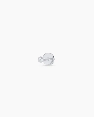 Gorjana 14k Gold Newport Flat Back Single Stud In 14k Solid White Gold