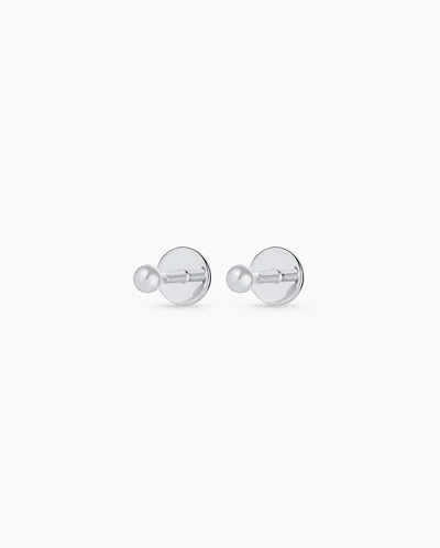 Gorjana 14k Gold Newport Flat Back Studs In 14k Solid White Gold
