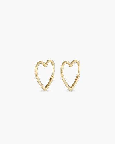 Gorjana 14k Gold Open Heart Huggies