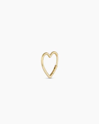 Gorjana 14k Gold Open Heart Single Huggie