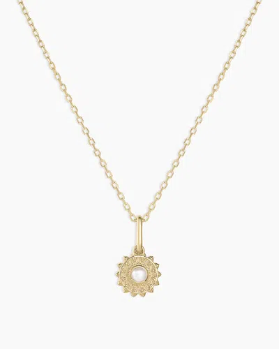Gorjana 14k Gold Sun Birthstone Charm Necklace