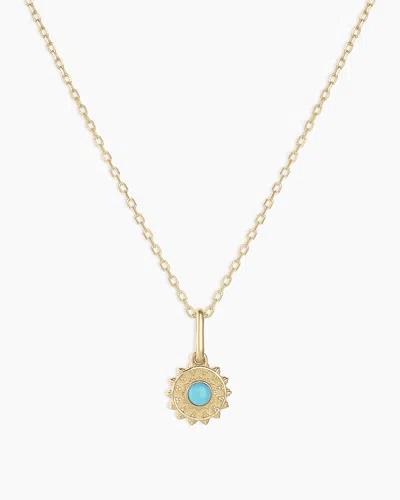 Gorjana 14k Gold Sun Birthstone Charm Necklace In December