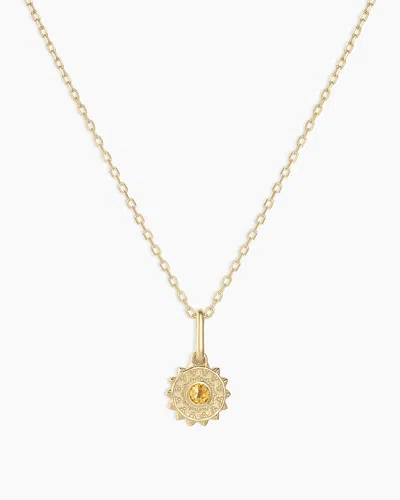 Gorjana 14k Gold Sun Birthstone Charm Necklace In November