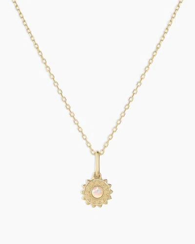 Gorjana 14k Gold Sun Birthstone Charm Necklace In October