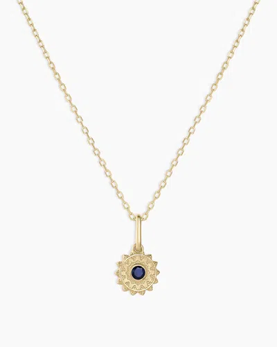 Gorjana 14k Gold Sun Birthstone Charm Necklace In September