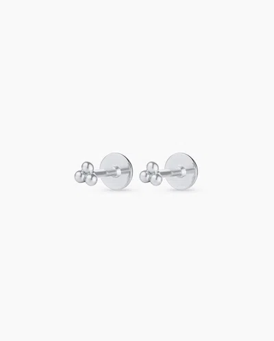 Gorjana 14k Gold Trio Flat Back Studs In 14k Solid White Gold