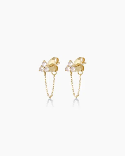 Gorjana 14k Gold White Sapphire Chain Huggies