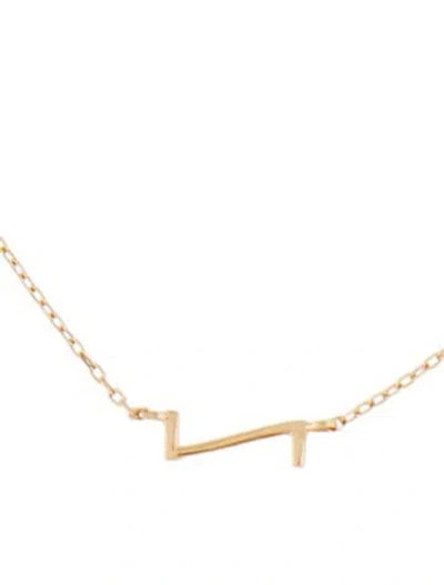 Pre-owned Gorjana 14k Initial 'z' Alphabet Necklace In Multicolor