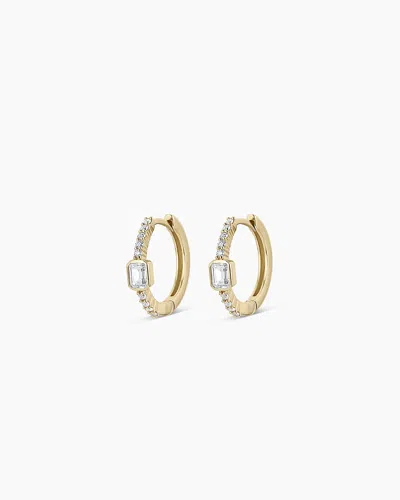 Gorjana 14k Lab Grown Diamond Emerald Huggies