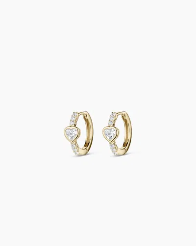 Gorjana 14k Lab Grown Diamond Heart Huggies