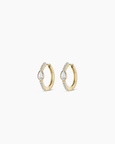 Gorjana 14k Lab Grown Diamond Pear Huggies