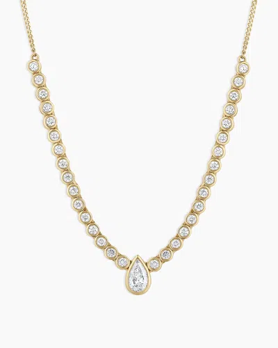 Gorjana 14k Lab Grown Diamond Pear Row Necklace