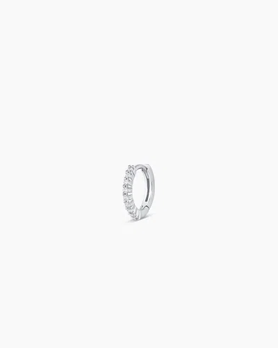 Gorjana 14k White Gold Diamond Pavé Single Huggie