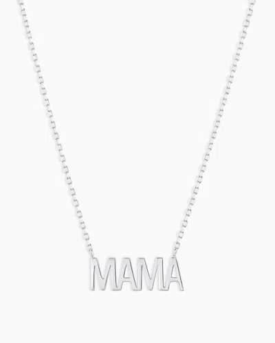 Gorjana 14k White Gold Mama Necklace