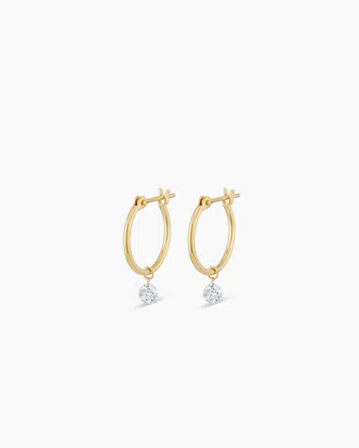Gorjana 18k Floating Diamond Huggies
