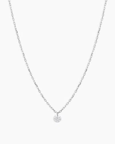 Gorjana 18k Floating Diamond Necklace In 18k Solid White Gold