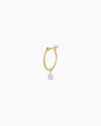 Gorjana 18k Floating Diamond Single Huggie