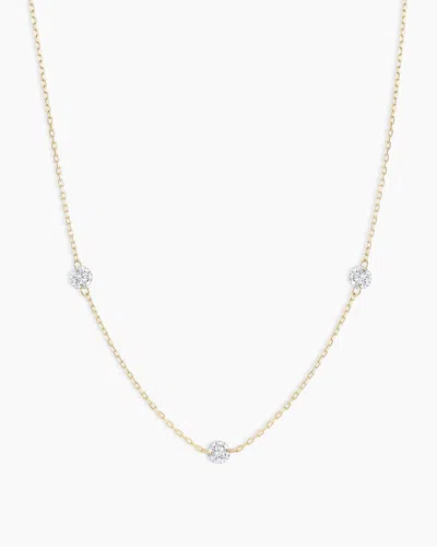 Gorjana 18k Floating Diamond Stationary Trio Necklace