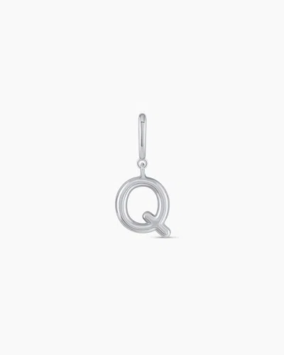 Gorjana Alphabet Helium Parker Charm In Silver Plated