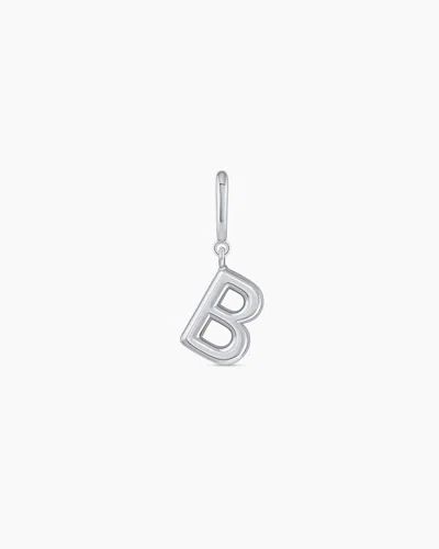 Gorjana Alphabet Helium Parker Charm In Silver Plated