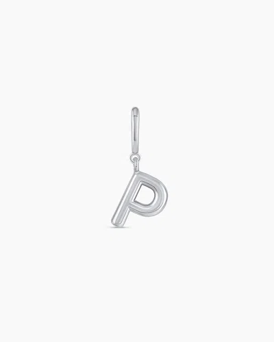 Gorjana Alphabet Helium Parker Charm In Silver Plated