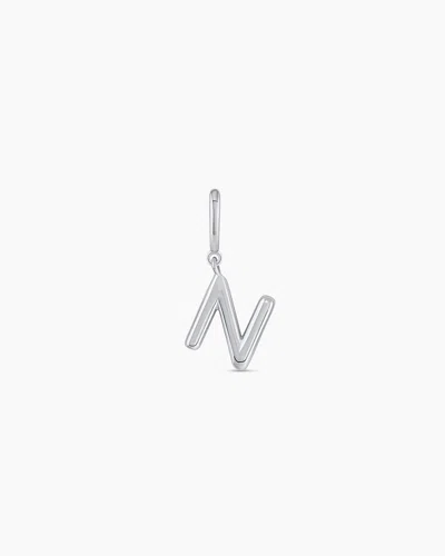 Gorjana Alphabet Helium Parker Charm In Silver Plated