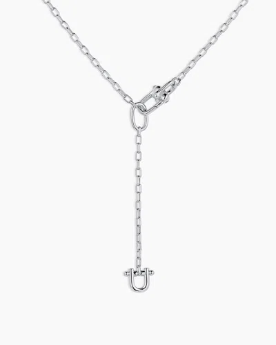 Gorjana Atlas Delicate Lariat In Silver Plated