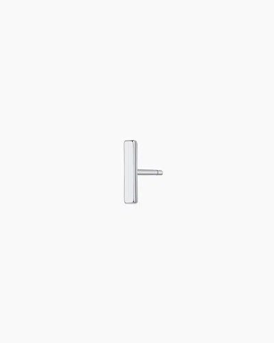 Gorjana Bar Single Stud In Rhodium Plated