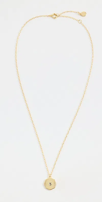 Gorjana Birthstone Coin Necklace April
