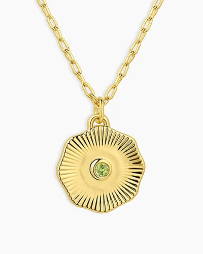 Gorjana Birthstone Coin Necklace In August