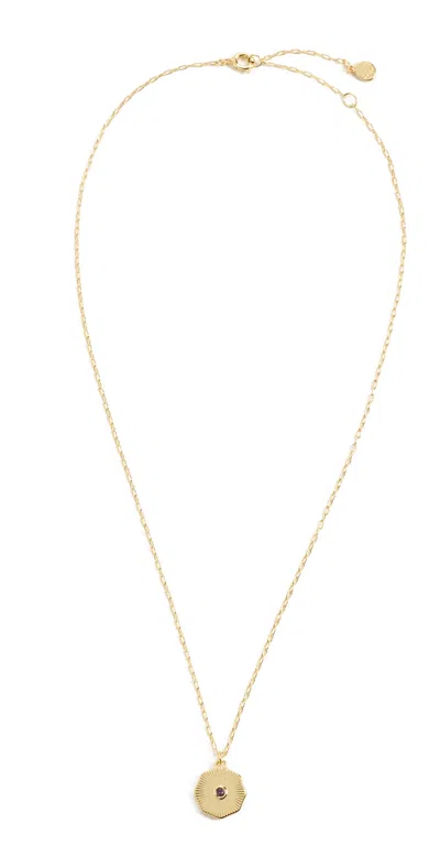 Gorjana Birthstone Coin Necklace February