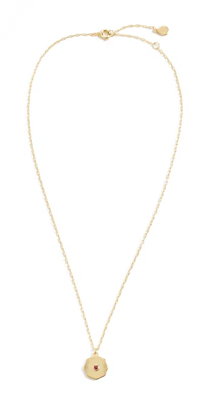 Gorjana Birthstone Coin Necklace July