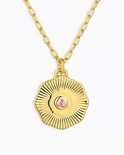 Gorjana Birthstone Coin Necklace In October