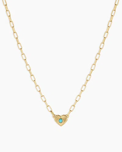 Gorjana Birthstone Heart Necklace In December