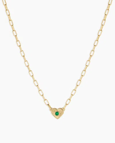 Gorjana Birthstone Heart Necklace In May
