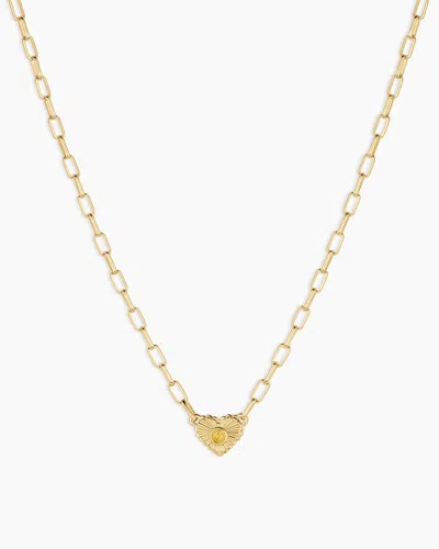 Gorjana Birthstone Heart Necklace In November