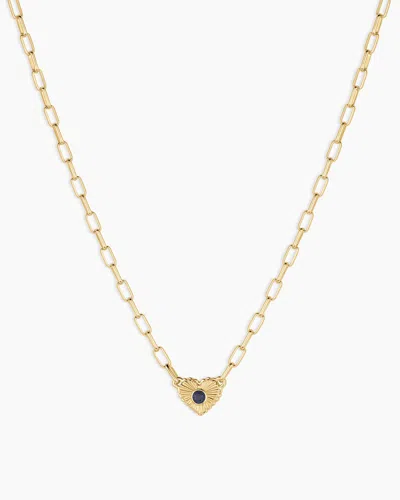 Gorjana Birthstone Heart Necklace In September
