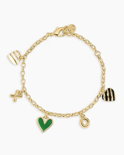 Gorjana Campbell Heart Charm Bracelet In 18k Gold Plated