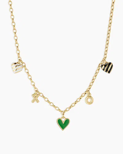 Gorjana Campbell Heart Charm Necklace In 18k Gold Plated