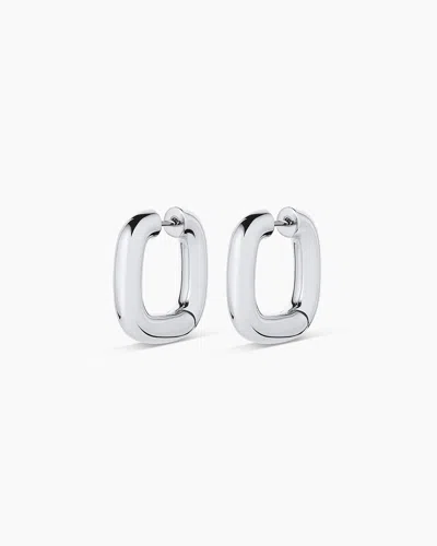 Gorjana Charlie Hoops In Silver Plated