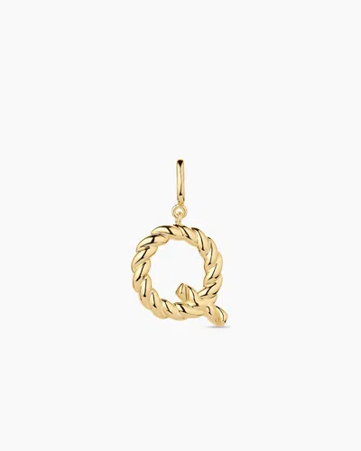 Gorjana Crew Alphabet Statement Charm In 18k Gold Plated