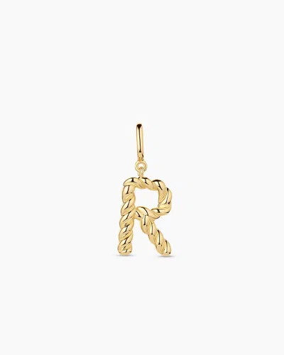 Gorjana Crew Alphabet Statement Charm In 18k Gold Plated