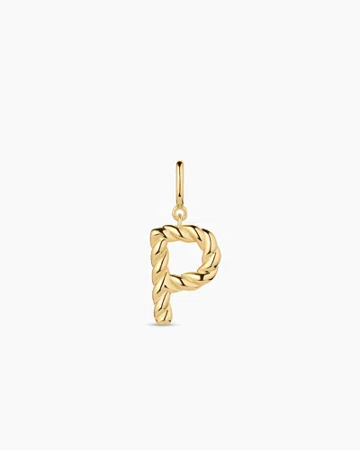 Gorjana Crew Alphabet Statement Charm In 18k Gold Plated
