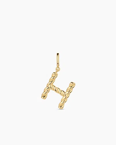 Gorjana Crew Alphabet Statement Charm In 18k Gold Plated