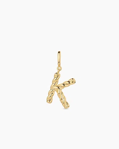 Gorjana Crew Alphabet Statement Charm In 18k Gold Plated