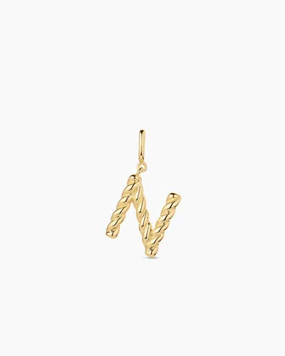 Gorjana Crew Alphabet Statement Charm In 18k Gold Plated