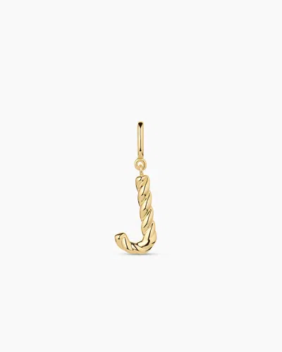 Gorjana Crew Alphabet Statement Charm In 18k Gold Plated