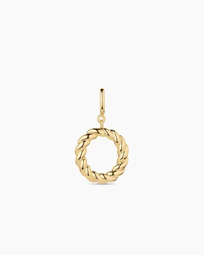 Gorjana Crew Alphabet Statement Charm In 18k Gold Plated