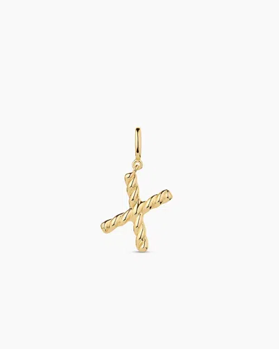Gorjana Crew Alphabet Statement Charm In 18k Gold Plated